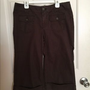 Banana republic brown copped pants